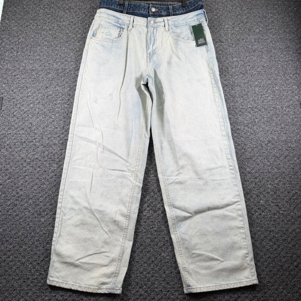 Wild Fable 90s Relaxed Straight Double Waistband Jeans Light Wash 12/31 NEW